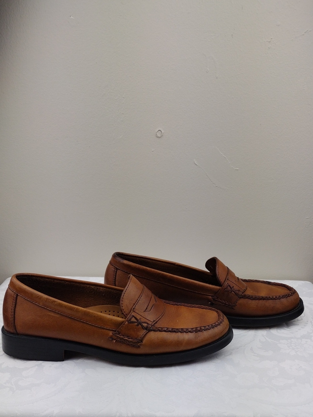 Weejuns Bass Katherine III Brown Leather Round Toe Slip On Penny Loafer Shoe - Picture 4 of 16